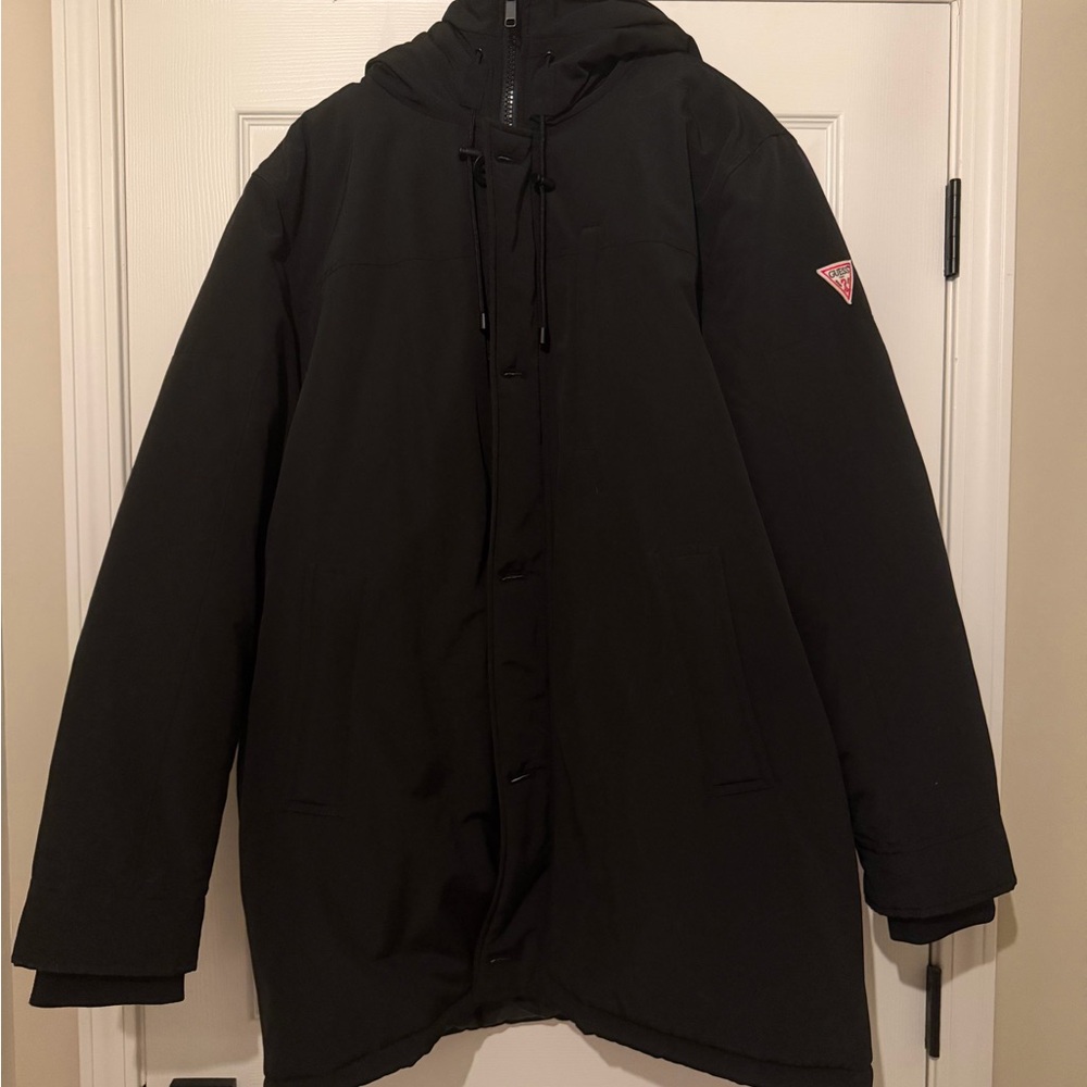 Mens 2XL Black  Guess Parka - new without tags
